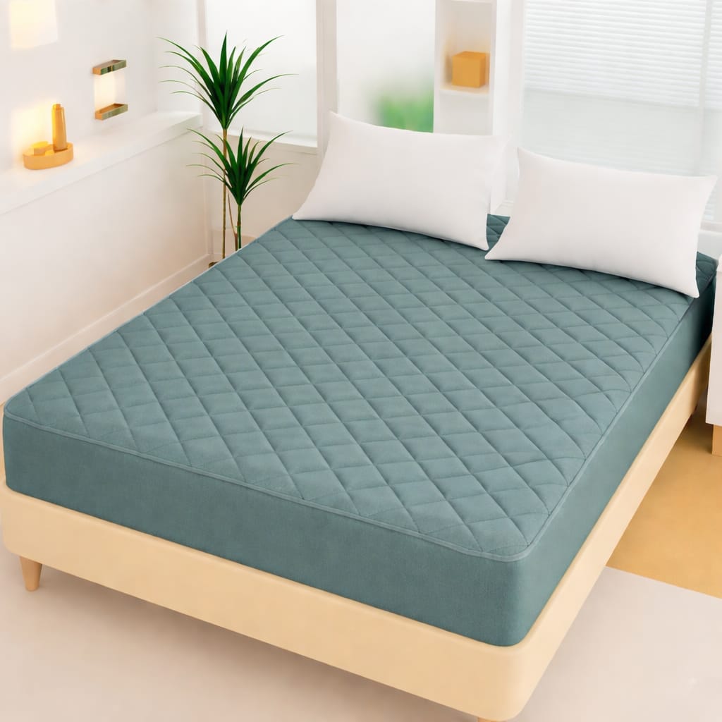 Luxury Quilted Waterproof Mattress Protector | Cotton Fitted Bed Cover
