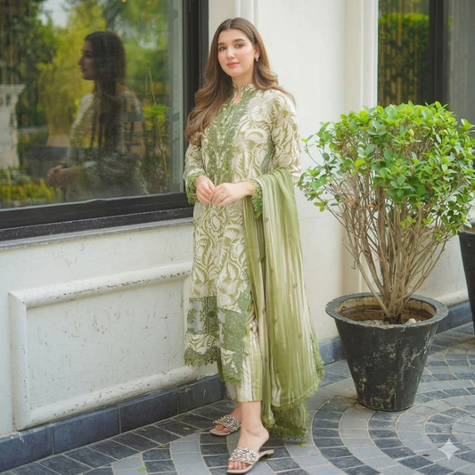 3 PIECE-EMBROIDERY LAWN SUIT