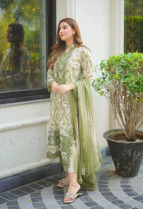 3 PIECE-EMBROIDERY LAWN SUIT