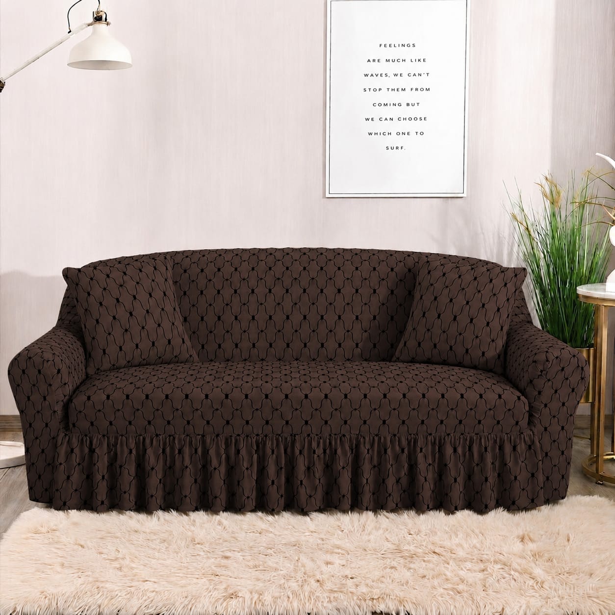 Butterfly Jersey Stretch Sofa Cover – Soft & Elastic Furniture Protector