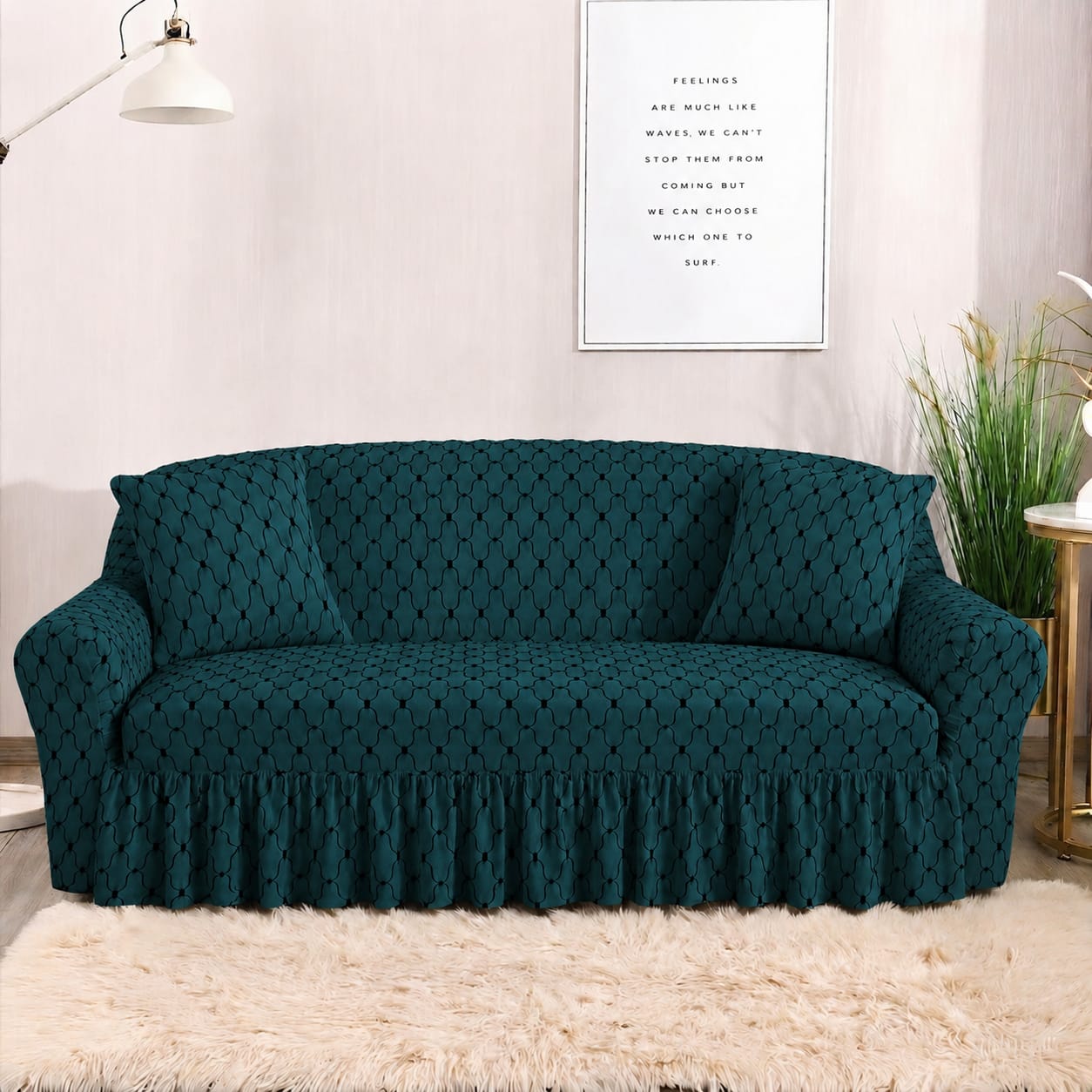 Butterfly Jersey Stretch Sofa Cover – Soft & Elastic Furniture Protector