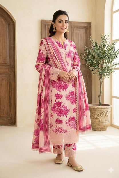 SUMMER COLLECTION LAWN Fabric 3Pc