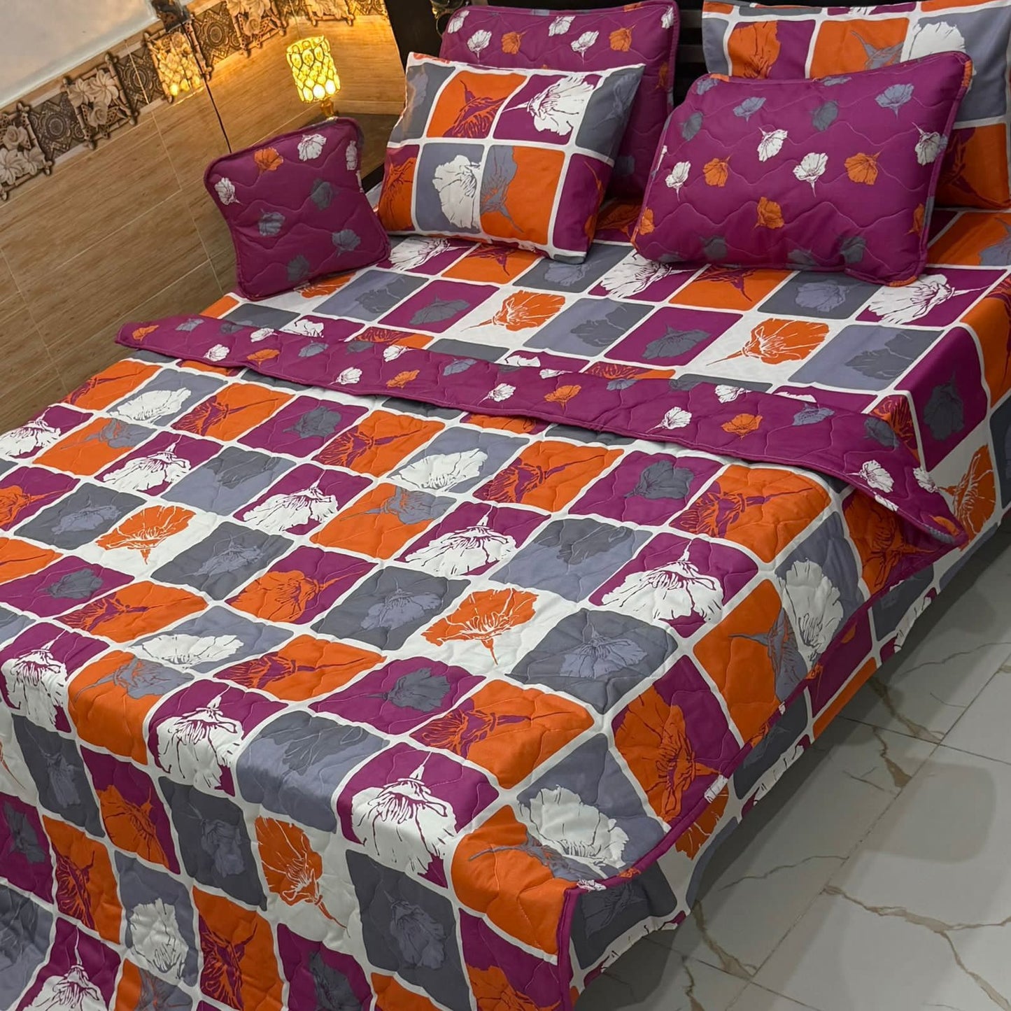 7Pc Printed Comforter Set