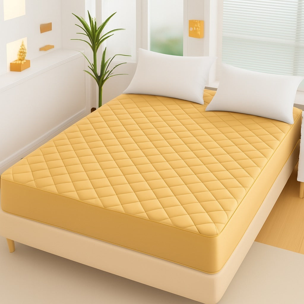 Luxury Quilted Waterproof Mattress Protector | Cotton Fitted Bed Cover