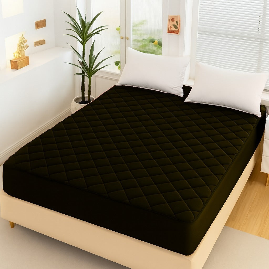 Luxury Quilted Waterproof Mattress Protector | Cotton Fitted Bed Cover