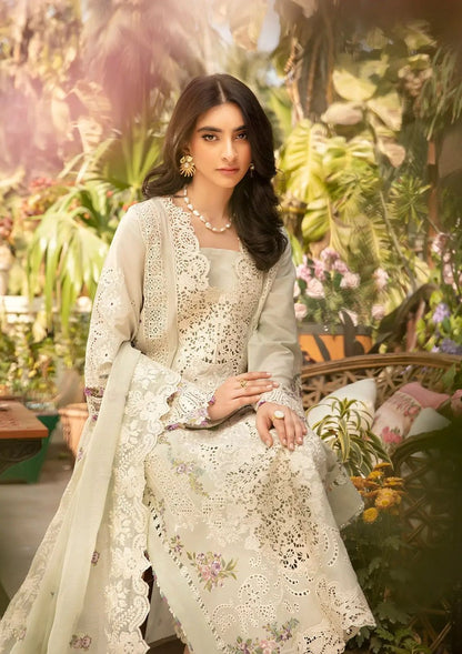 Luxury Chicken Kari Embroidered Lawn Suit with Organza Dupatta
