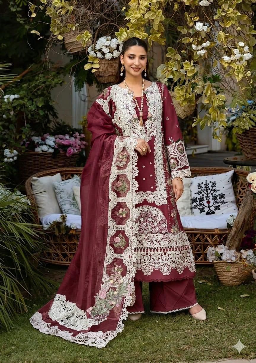 Luxury Chicken Kari Lawn Suit – Unstitched 3 Piece