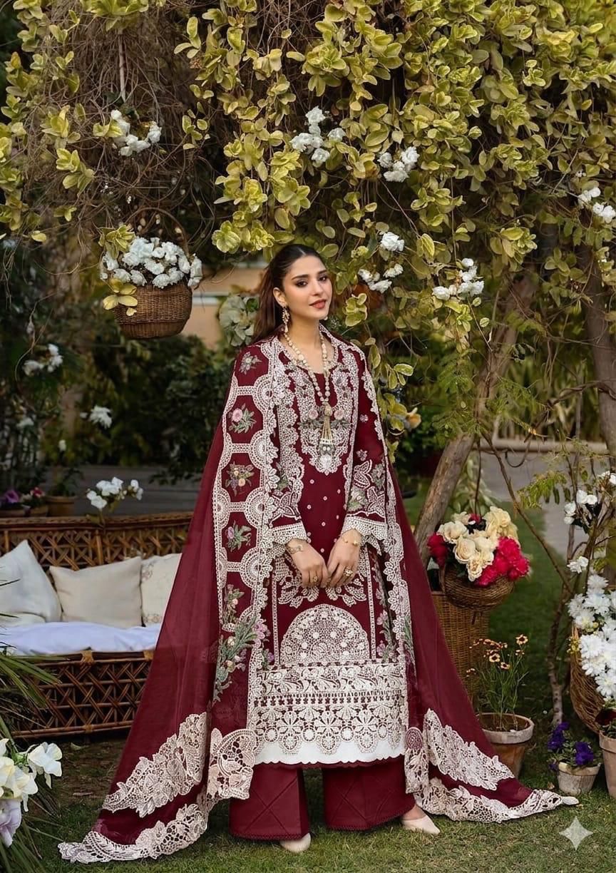 Luxury Chicken Kari Lawn Suit – Unstitched 3 Piece