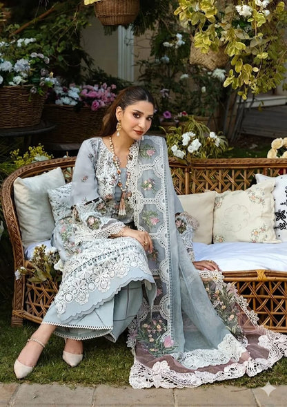 Luxury Chicken Kari Lawn Suit – Unstitched 3 Piece with Khaddi Net Dupatta