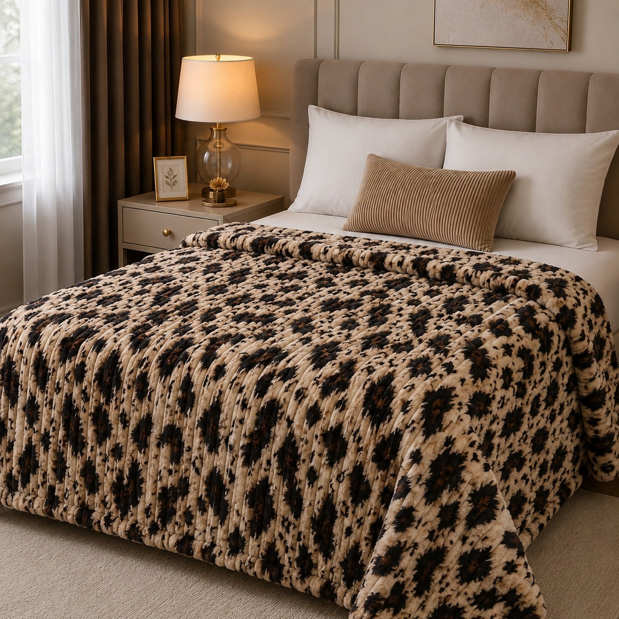 Bubble Printed AC Blanket – Premium Plush Super Soft Fleece Double Bed Blanket