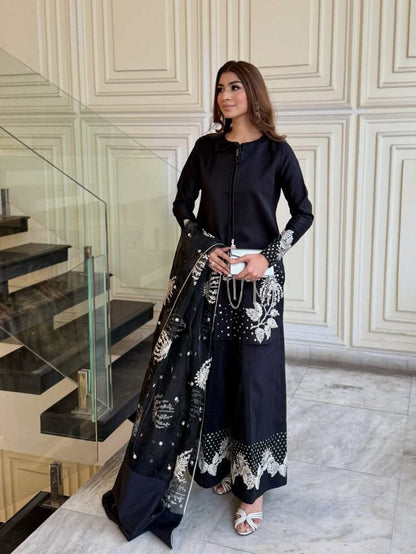 Premium Lawn 3 Piece Stitched Sequence Embroidered Suit