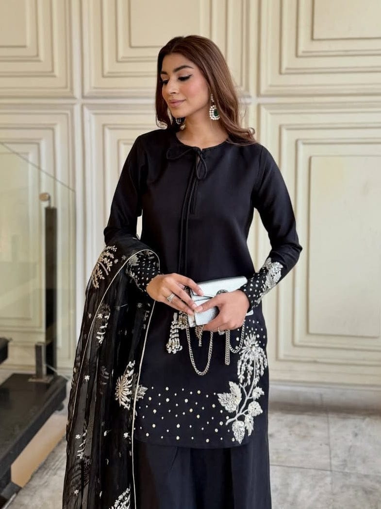 Premium Lawn 3 Piece Stitched Sequence Embroidered Suit