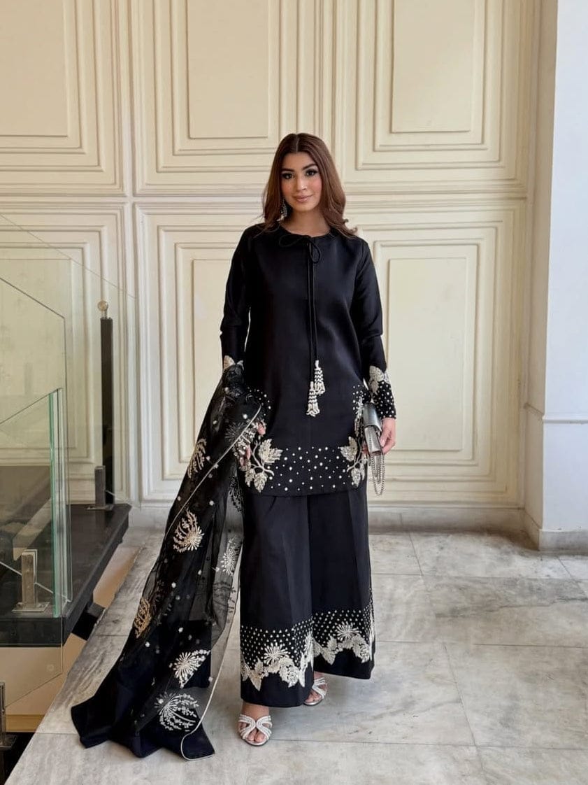Premium Lawn 3 Piece Stitched Sequence Embroidered Suit