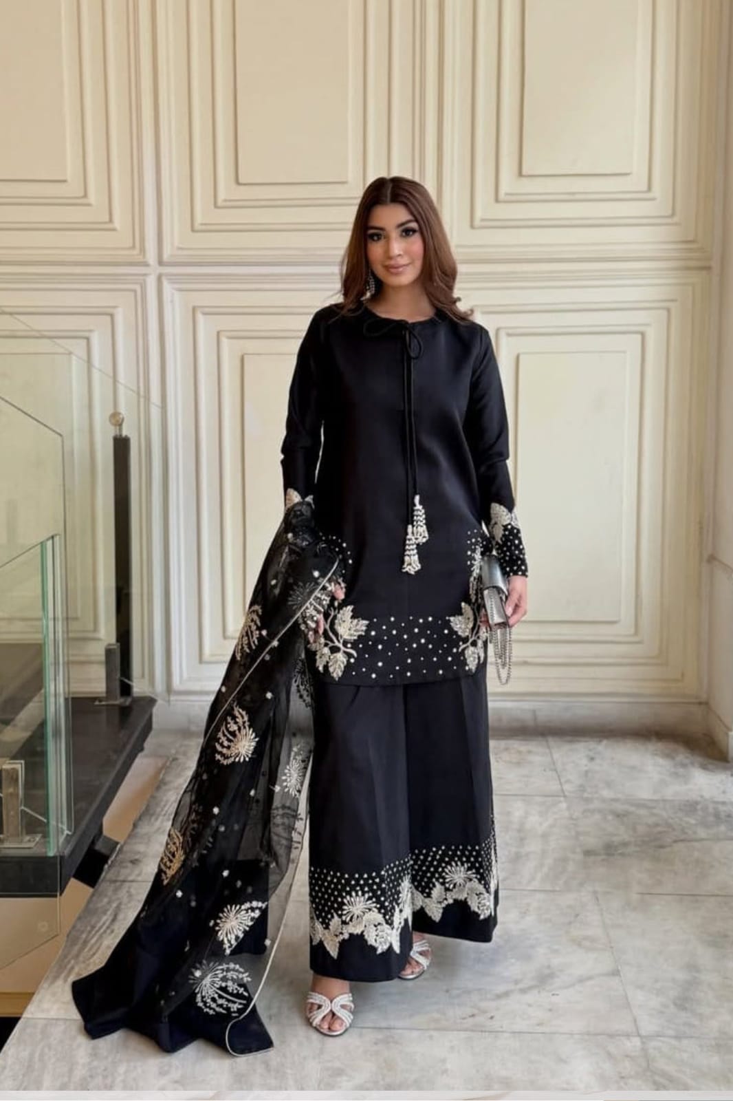 Premium Lawn 3 Piece Stitched Sequence Embroidered Suit