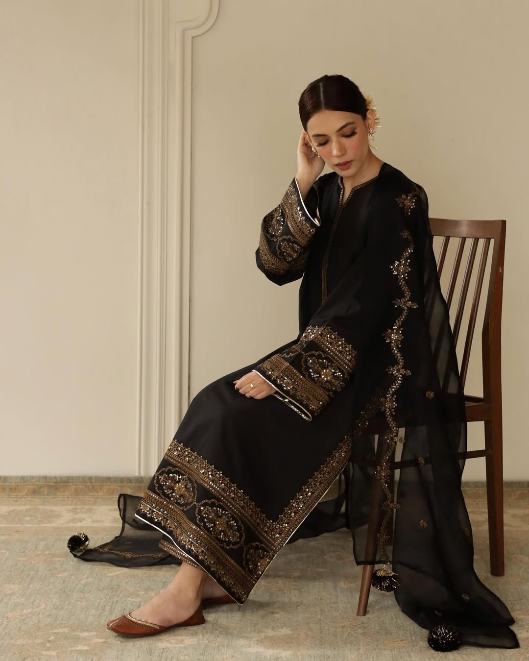 Luxury 3 Piece Stitched Lawn Suit – Sequence & Tilla Embroidery | Ready to Wear