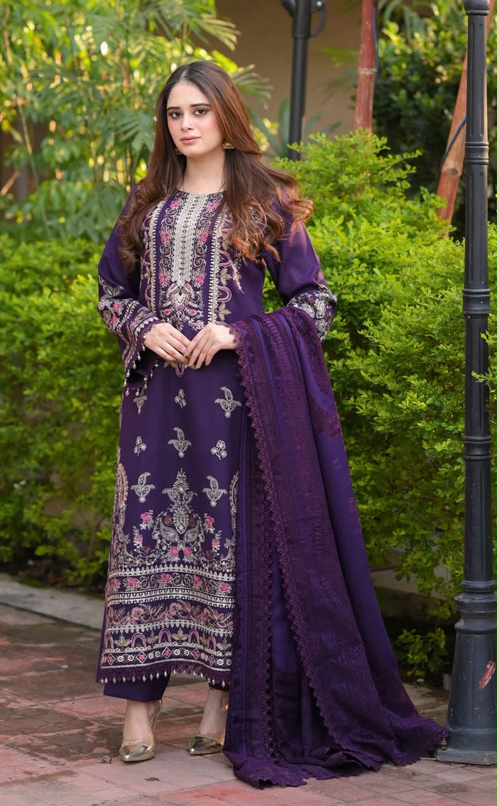 Premium Chikankari Embroidered 3 Piece Suit