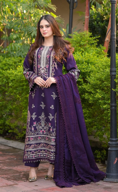 Premium Chikankari Embroidered 3 Piece Suit