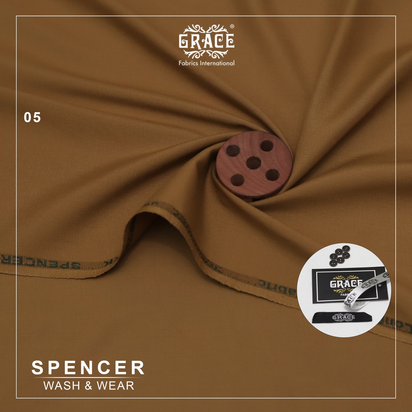 Mark Spencer by GRACE – Soft & Smooth Wash & Wear Unstitched Suit
