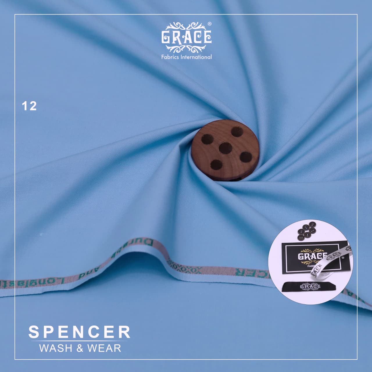 Mark Spencer by GRACE – Soft & Smooth Wash & Wear Unstitched Suit