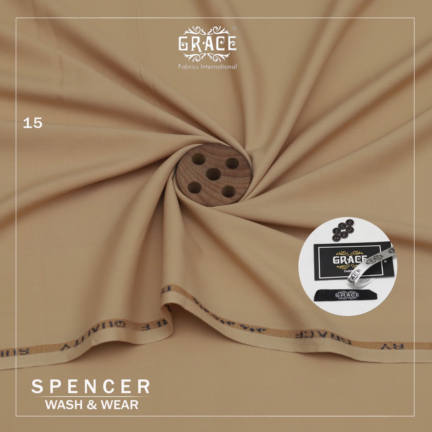 Mark Spencer by GRACE – Soft & Smooth Wash & Wear Unstitched Suit