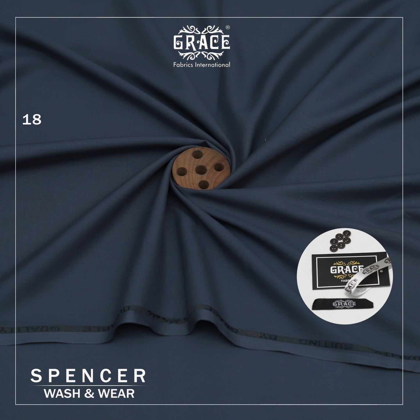 Mark Spencer by GRACE – Soft & Smooth Wash & Wear Unstitched Suit