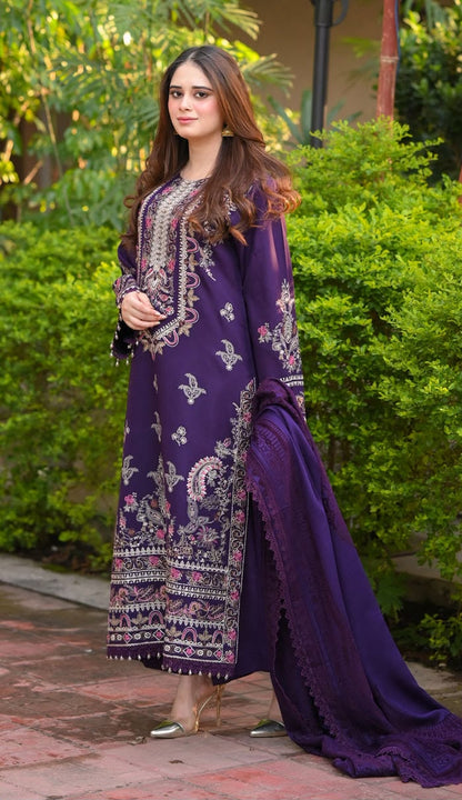 Premium Chikankari Embroidered 3 Piece Suit