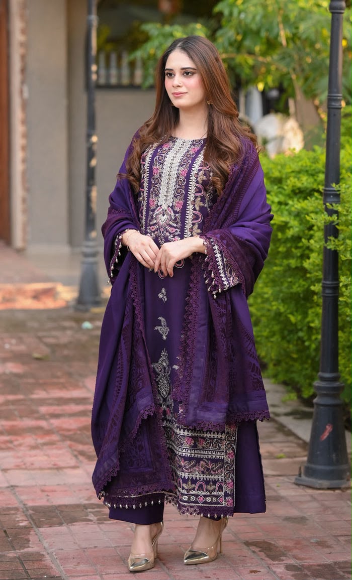 Premium Chikankari Embroidered 3 Piece Suit