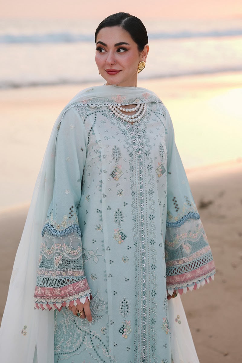 Premium Cotton Chikankari Embroidered 3 Piece Suit with Organza Dupatta